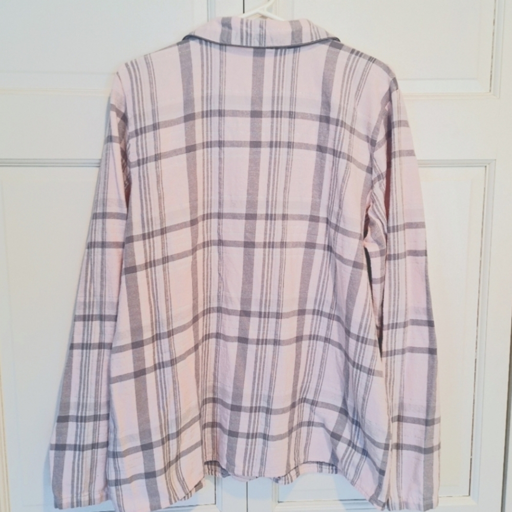 Croft & Barrow pink plaid flannel pajamas - Picture 3 of 9